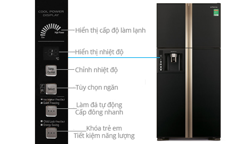 Tủ lạnh Hitachi Inverter R-HW540RV(X) 540 lít【Sale 25%】